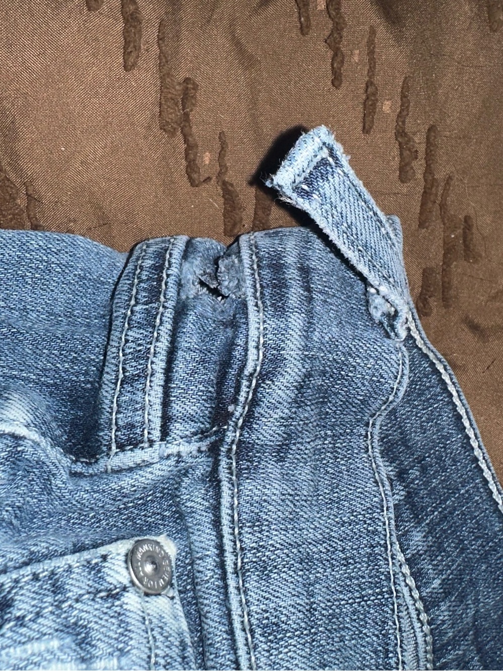 7 For All Mankind Light Blue Wide-Leg Jeans with Frayed Hem - Picture 5 of 6
